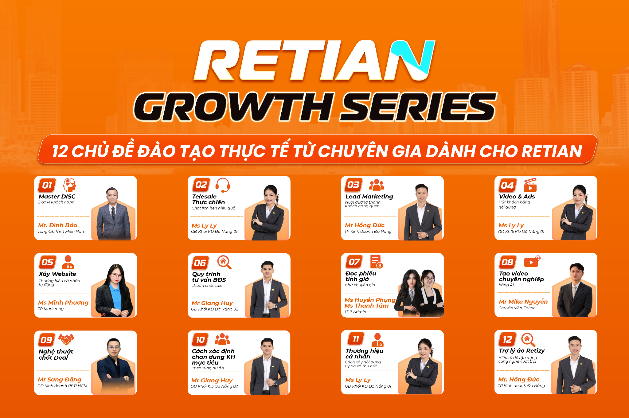 RETIAN GROWTH SERIES – 12 Chủ đề đào tạo thực tế – Cùng Retian nâng cấp năng lực