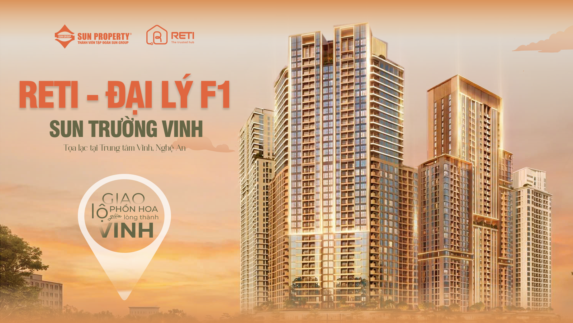 RETI chính thức trở thành đại lý F1 phân phối Sun Trường Vinh tại Nghệ An